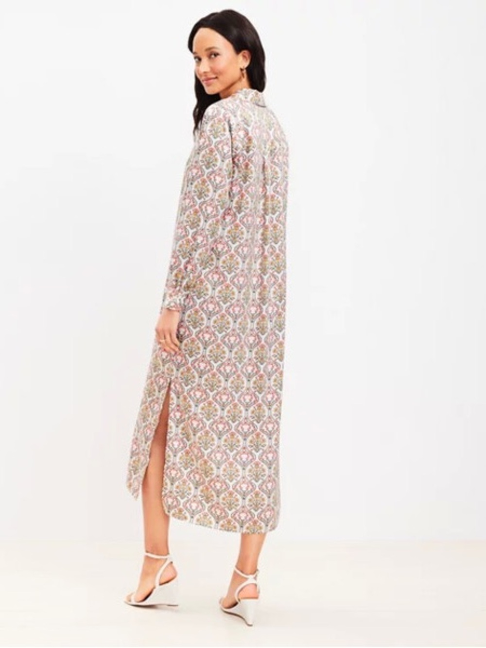 Loft Tuilerie Midi Shirtdress For Whisper White size 10 - Picture 4 of 8